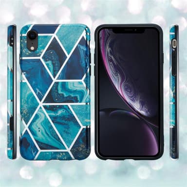 iPhone XR lommebokdeksel etui (blå)