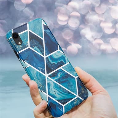 iPhone XR lommebokdeksel etui (blå)