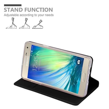 Samsung Galaxy A3 2015 lommebokdeksel etui (svart)