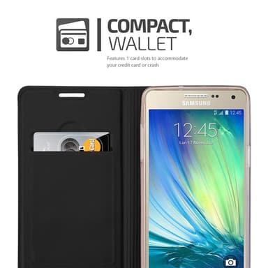 Samsung Galaxy A3 2015 lommebokdeksel etui (svart)