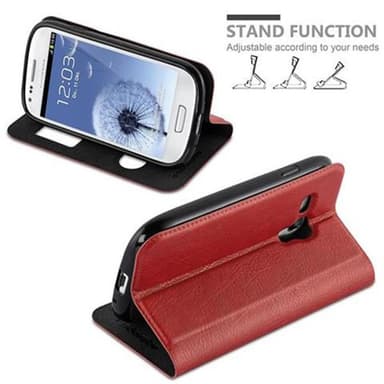Samsung Galaxy S3 MINI lommebokdeksel cover (rød)