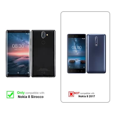 Nokia 8 Sirocco deksel flip cover (svart)