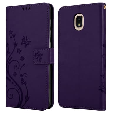 Samsung Galaxy J3 2018 lommebokdeksel Blomster (lilla)