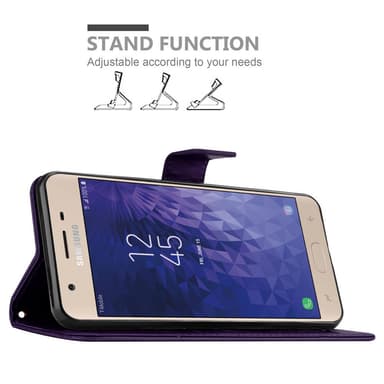 Samsung Galaxy J3 2018 lommebokdeksel Blomster (lilla)