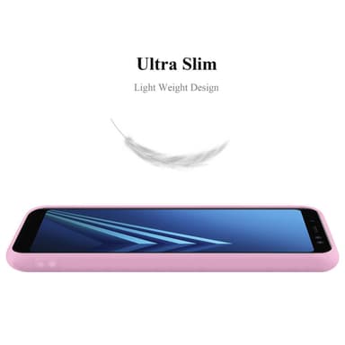 Deksel Samsung Galaxy A8 PLUS 2018 Silikon cover (rosa)