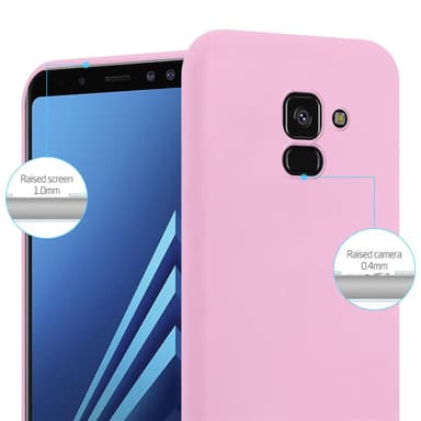 Deksel Samsung Galaxy A8 PLUS 2018 Silikon cover (rosa)