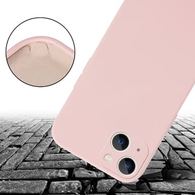 Deksel iPhone 14 PLUS med Halskjede (rosa)