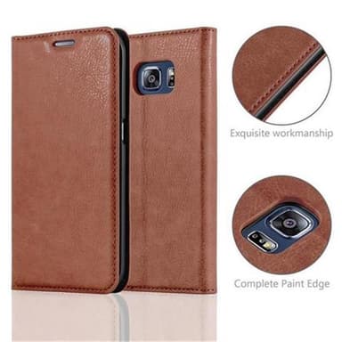 lommebokdeksel Samsung Galaxy S6 EDGE case (brun)