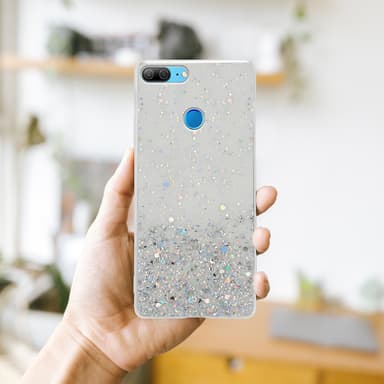 Honor 9 LITE Silikondeksel Glitter (gjennomsiktig)