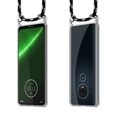 Motorola MOTO G7 / G7 PLUS Deksel med Halskjede (svart)