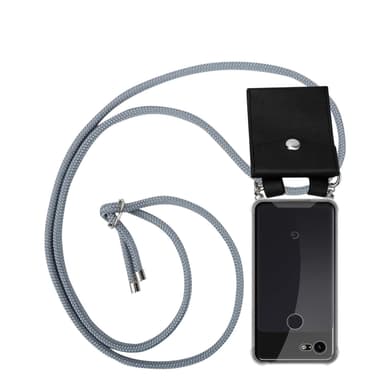 Google PIXEL 3A XL Deksel med Halskjede (grå)