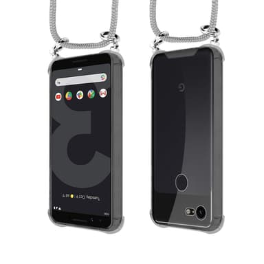 Google PIXEL 3A XL Deksel med Halskjede (grå)