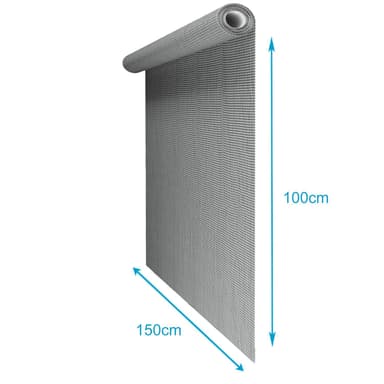 Fluenett Insektnett Vindusdør Glassfiber 150 cm (grå)