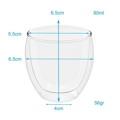 4x Espressoglass Kaffeglass Latte Macchiato