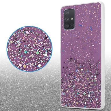 Samsung Galaxy A71 5G Silikondeksel Glitter (lilla)