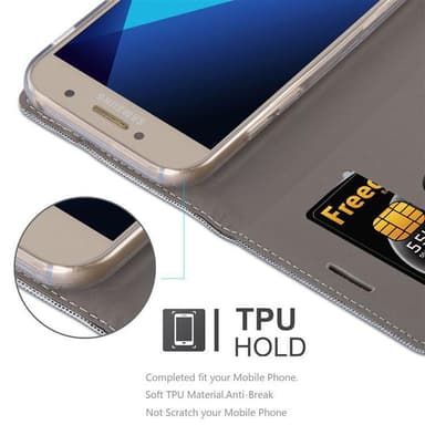 Samsung Galaxy A3 2017 lommebokdeksel etui (grå)