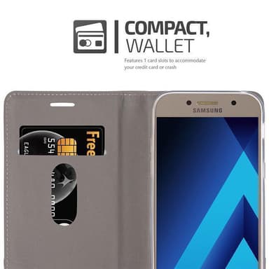 Samsung Galaxy A3 2017 lommebokdeksel etui (grå)