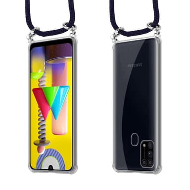 Samsung Galaxy M31 Deksel med Halskjede (blå)