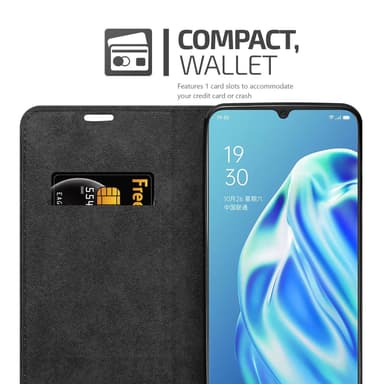 lommebokdeksel Oppo A91 case (svart)