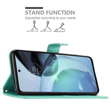 Motorola MOTO G 5G PLUS lommebokdeksel Blomster (Blå)