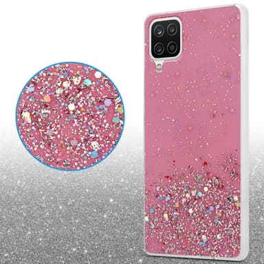 Samsung Galaxy A12 / M12 Silikondeksel Glitter (rosa)