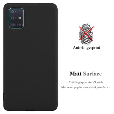 Deksel Samsung Galaxy A51 5G Silikon cover (svart)
