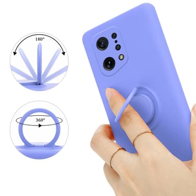 Deksel Oppo FIND X5 Ring Case (lilla)