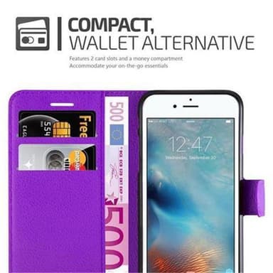iPhone 7 / 7S / 8 / SE 2020 lommebokdeksel etui (lilla)