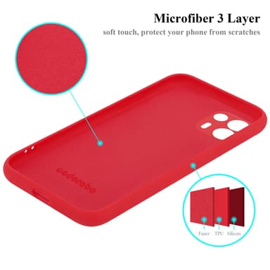 Motorola EDGE 20 LITE / FUSION silikondeksel case (rød)