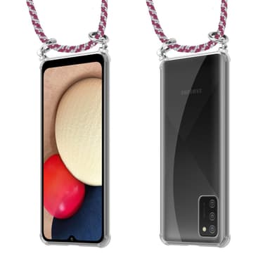 Samsung Galaxy A02s Deksel med Halskjede (rød)