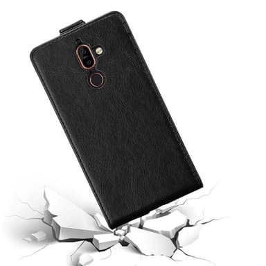 Nokia 7 PLUS deksel flip cover (svart)