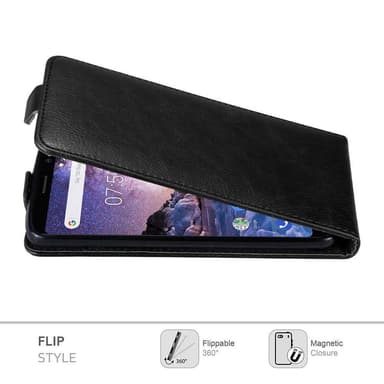 Nokia 7 PLUS deksel flip cover (svart)