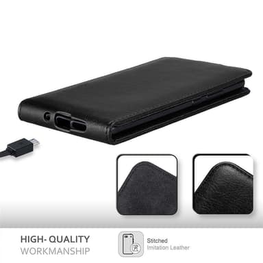 Nokia 7 PLUS deksel flip cover (svart)