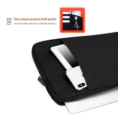 Laptopveske deksel 15.6 Toll (svart)