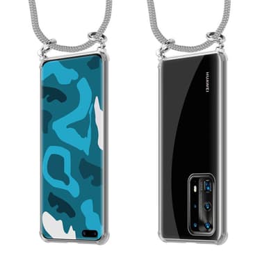 Huawei P40 PRO / P40 PRO+ Deksel med Halskjede (grå)