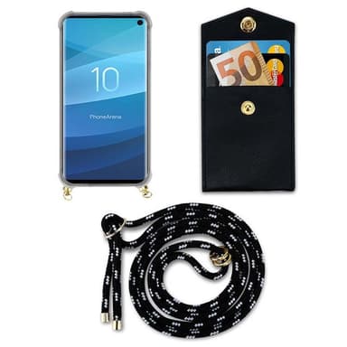 Samsung Galaxy S10 4G Deksel med Halskjede (svart)