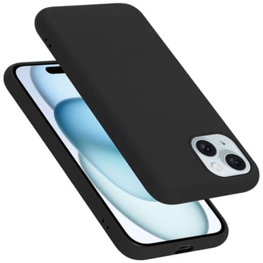 iPhone 15 silikondeksel case (Svart)
