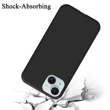 iPhone 15 silikondeksel case (Svart)