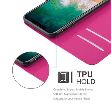 iPhone X / XS lommebokdeksel etui (rosa)