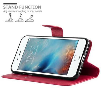 iPhone 7 / 7S / 8 / SE 2020 lommebokdeksel etui (rød)