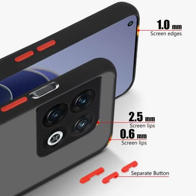 OnePlus 10 PRO 5G Deksel Case Cover (Svart)