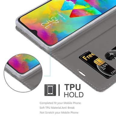 Samsung Galaxy M20 lommebokdeksel etui (grå)