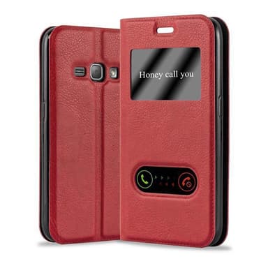 Samsung Galaxy J1 2016 lommebokdeksel cover (rød)