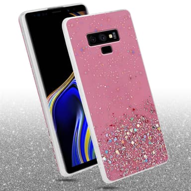 Samsung Galaxy NOTE 9 Silikondeksel Glitter (rosa)
