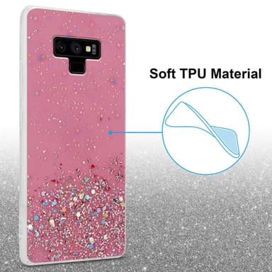 Samsung Galaxy NOTE 9 Silikondeksel Glitter (rosa)