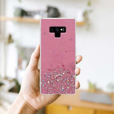 Samsung Galaxy NOTE 9 Silikondeksel Glitter (rosa)