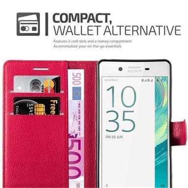 Sony Xperia X PERFORMANCE lommebokdeksel etui (rød)