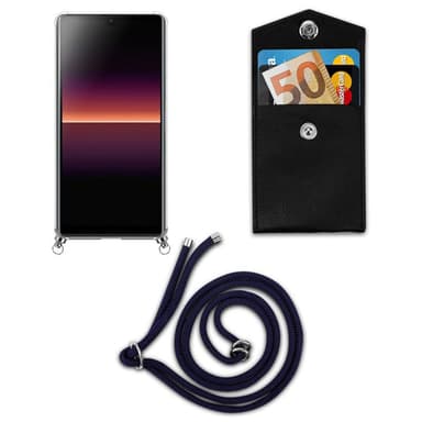 Sony Xperia L4 Deksel med Halskjede (blå)