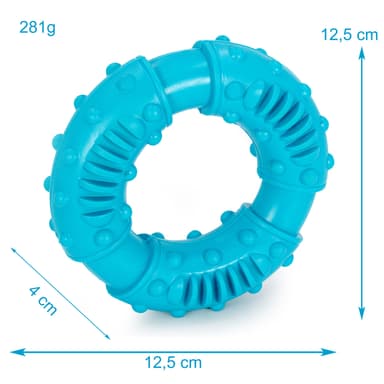 Hundeleke i blå gummi Hundeleker 12,5 x 4 cm