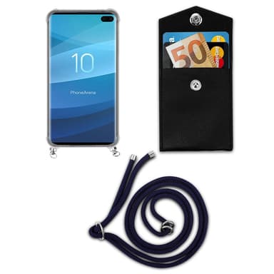 Samsung Galaxy S10 PLUS Deksel med Halskjede (blå)
